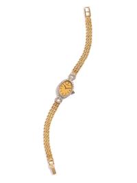 SEIKO, 14K YELLOW GOLD AND DIAMOND WRISTWATCH