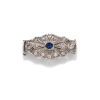 ART DECO, DIAMOND AND SAPPHIRE PENDANT BROOCH