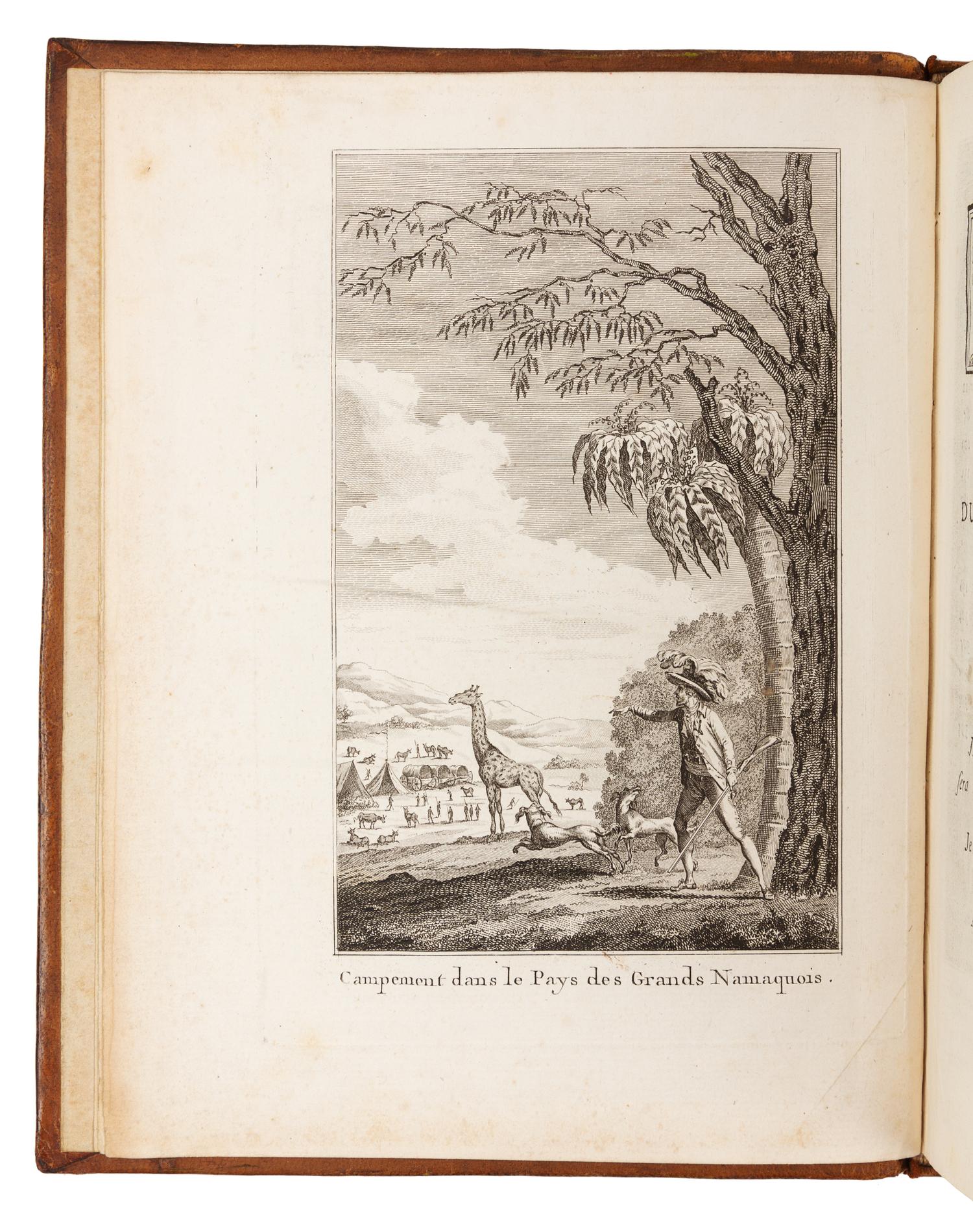 LEVAILLANT, François (1753-1824). Voyage…dans l'Interieur de l'Afrique. --Second Voyage... Paris, 1790, 1795. FIRST EDITION.
