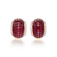 RUBY AND DIAMOND EARRINGS