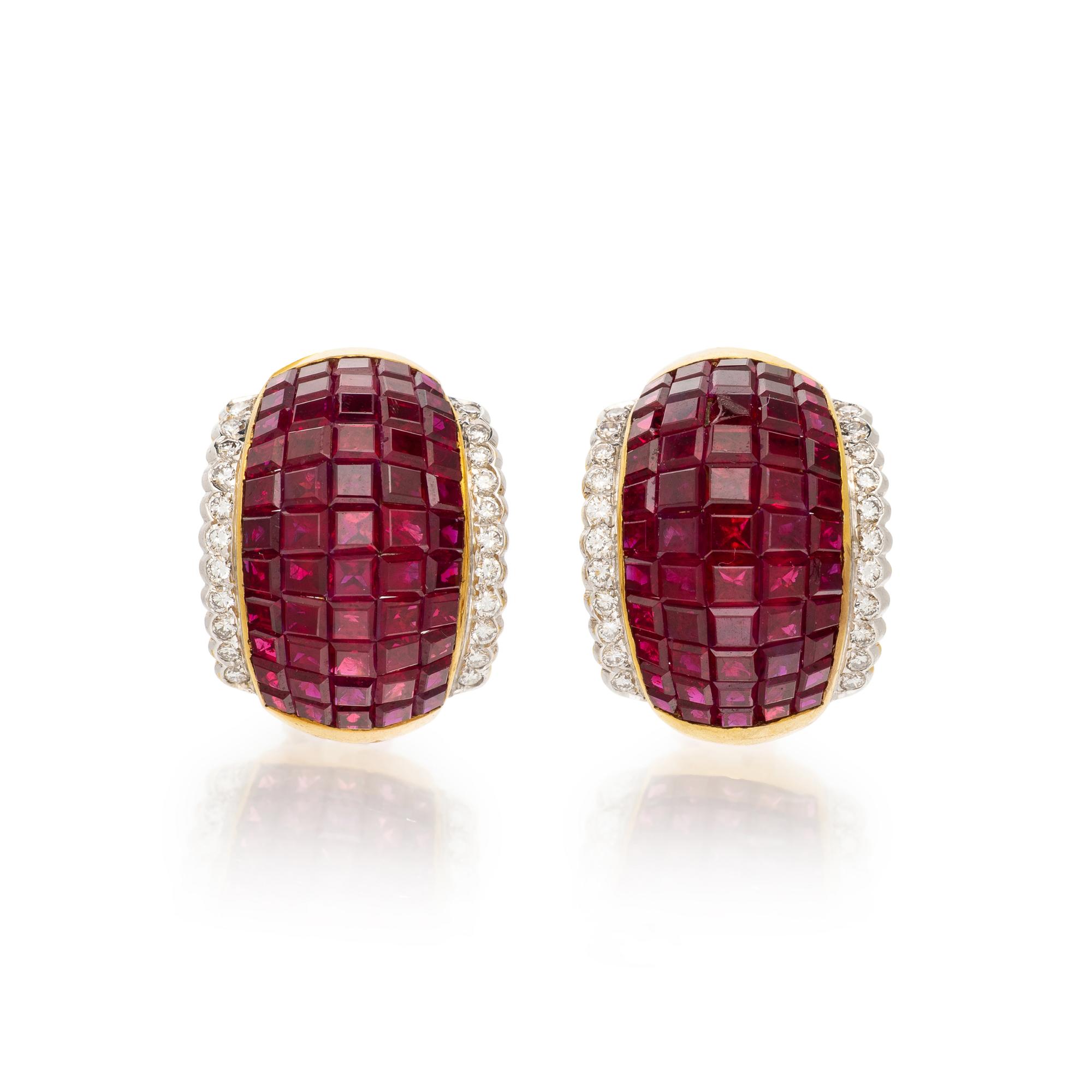 RUBY AND DIAMOND EARRINGS