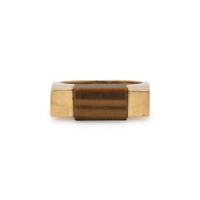 TIFFANY & CO., YELLOW GOLD AND TIGER'S EYE RING