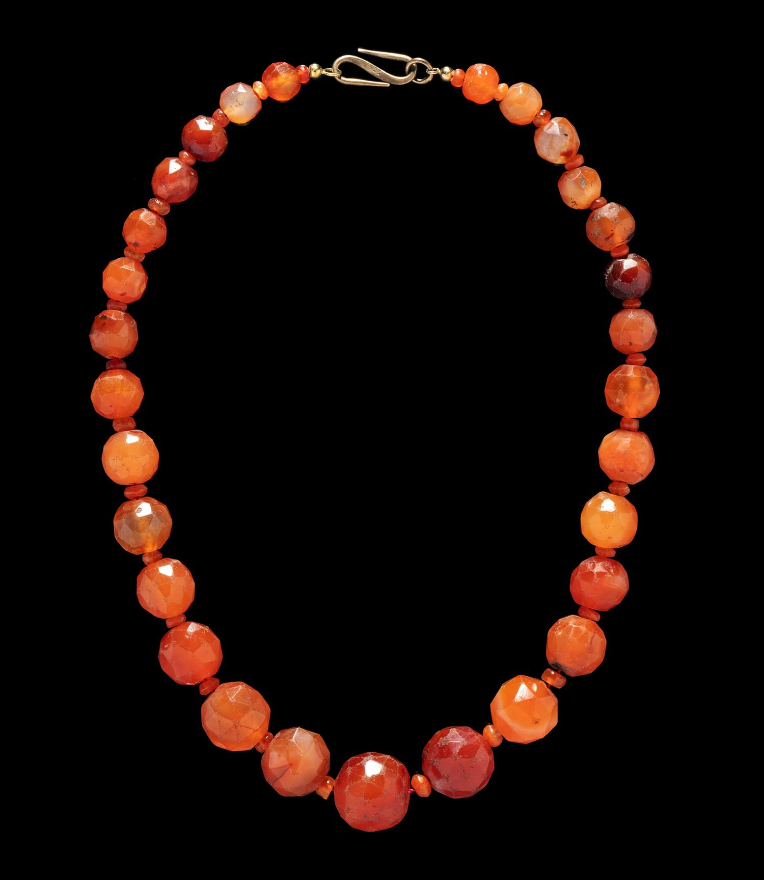 A Sassanian Carnelian Bead Necklace