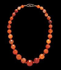 A Sassanian Carnelian Bead Necklace