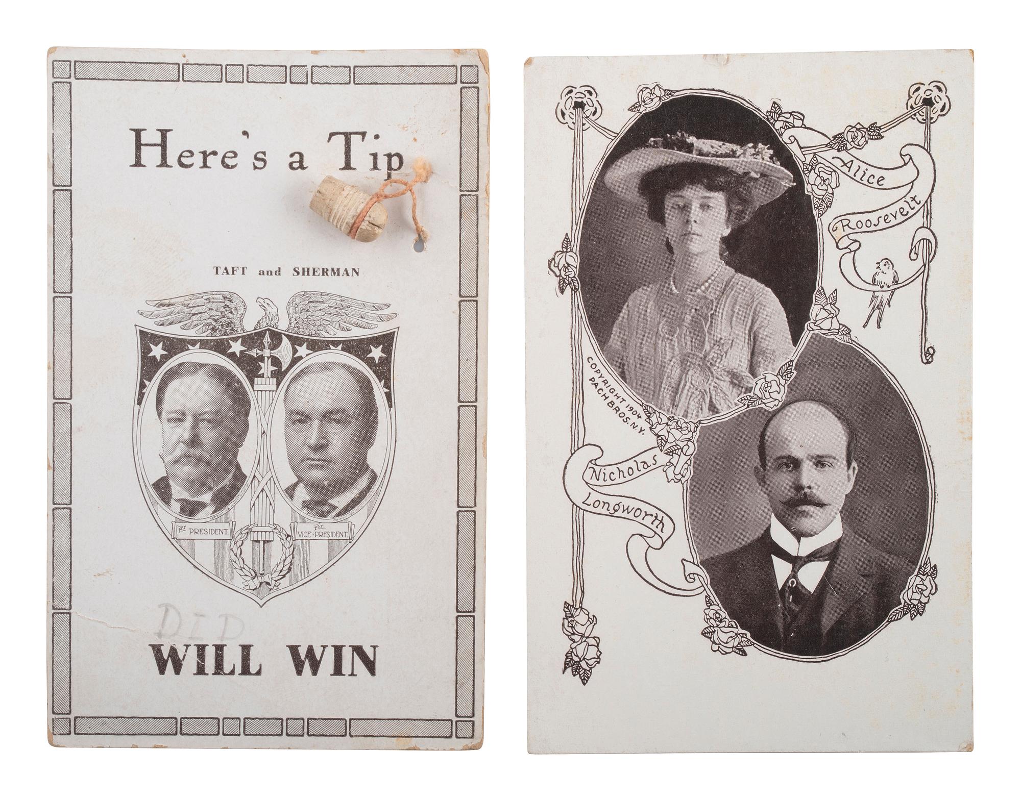 [POLITICS]. 54 postcards & photographs of politicians incl. ROOSEVELT, TAFT & BRYAN.