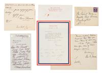 [FIRST LADIES]. A group of 5 manuscripts, comprising: