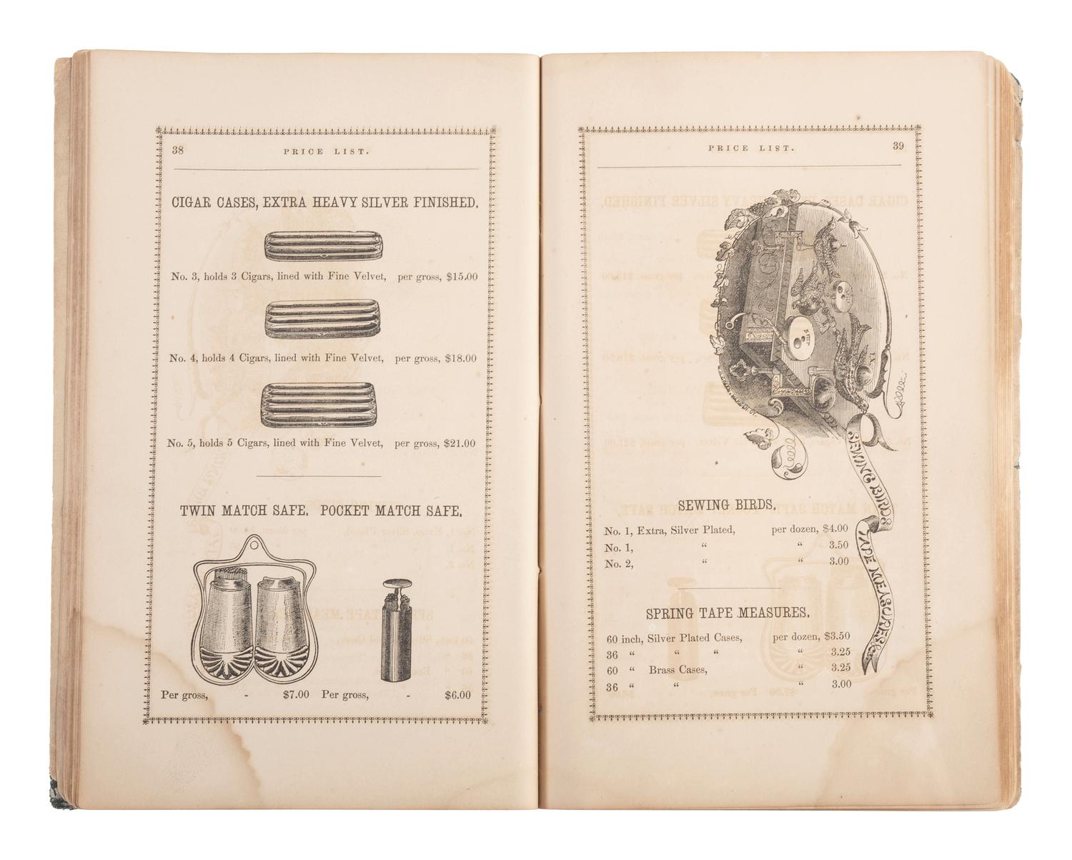 Price List of Articles Manufactured by Charles Parker . Hartford, CT: Case, Lockwood and Company, 1862.