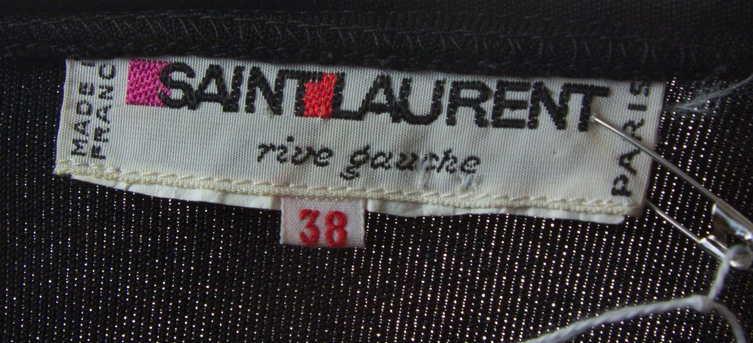 An Yves Saint Laurent Black Top, Size 38.