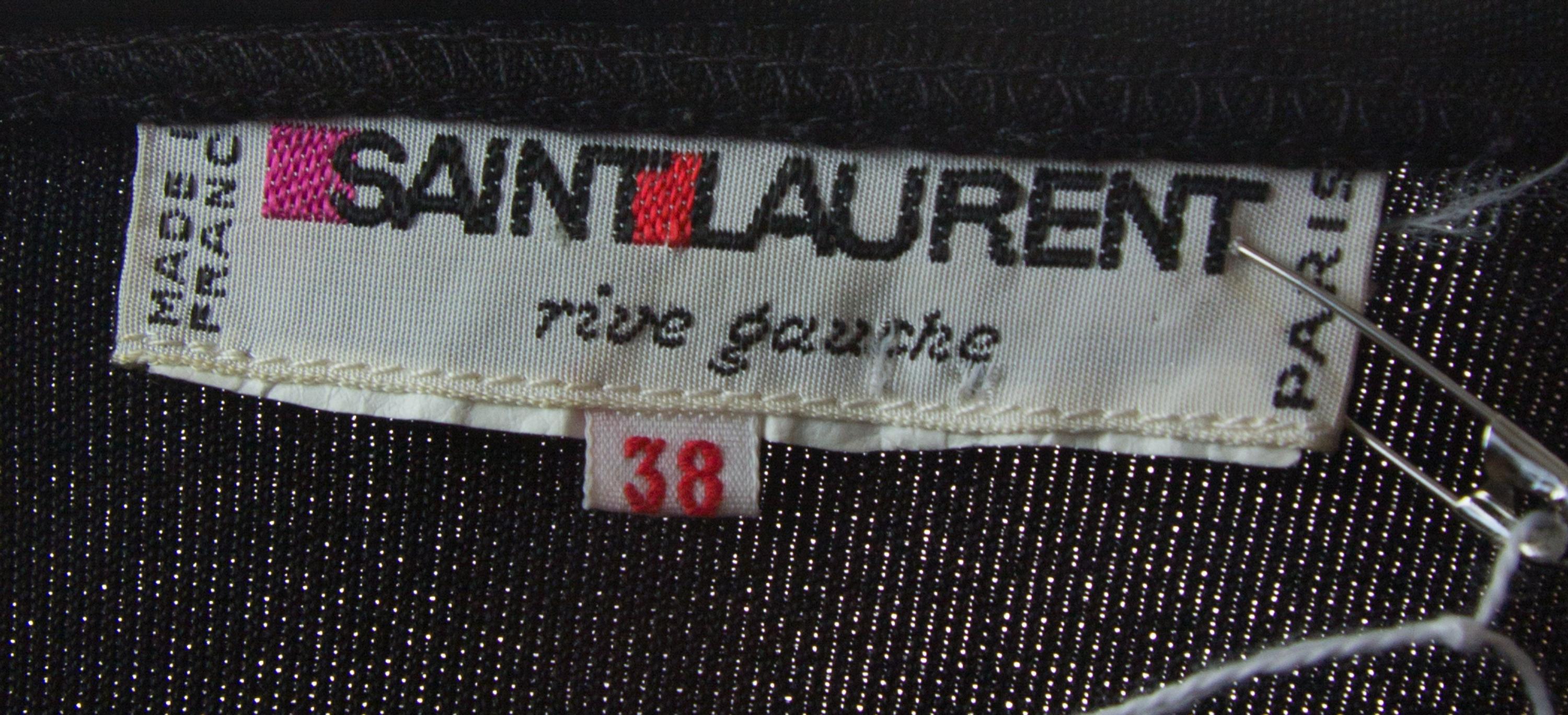 An Yves Saint Laurent Black Top, Size 38.