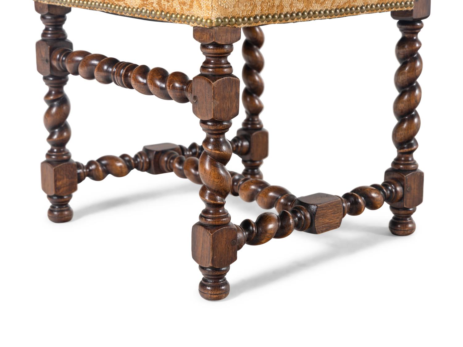 Renaissance Style Brocade Dining Chairs