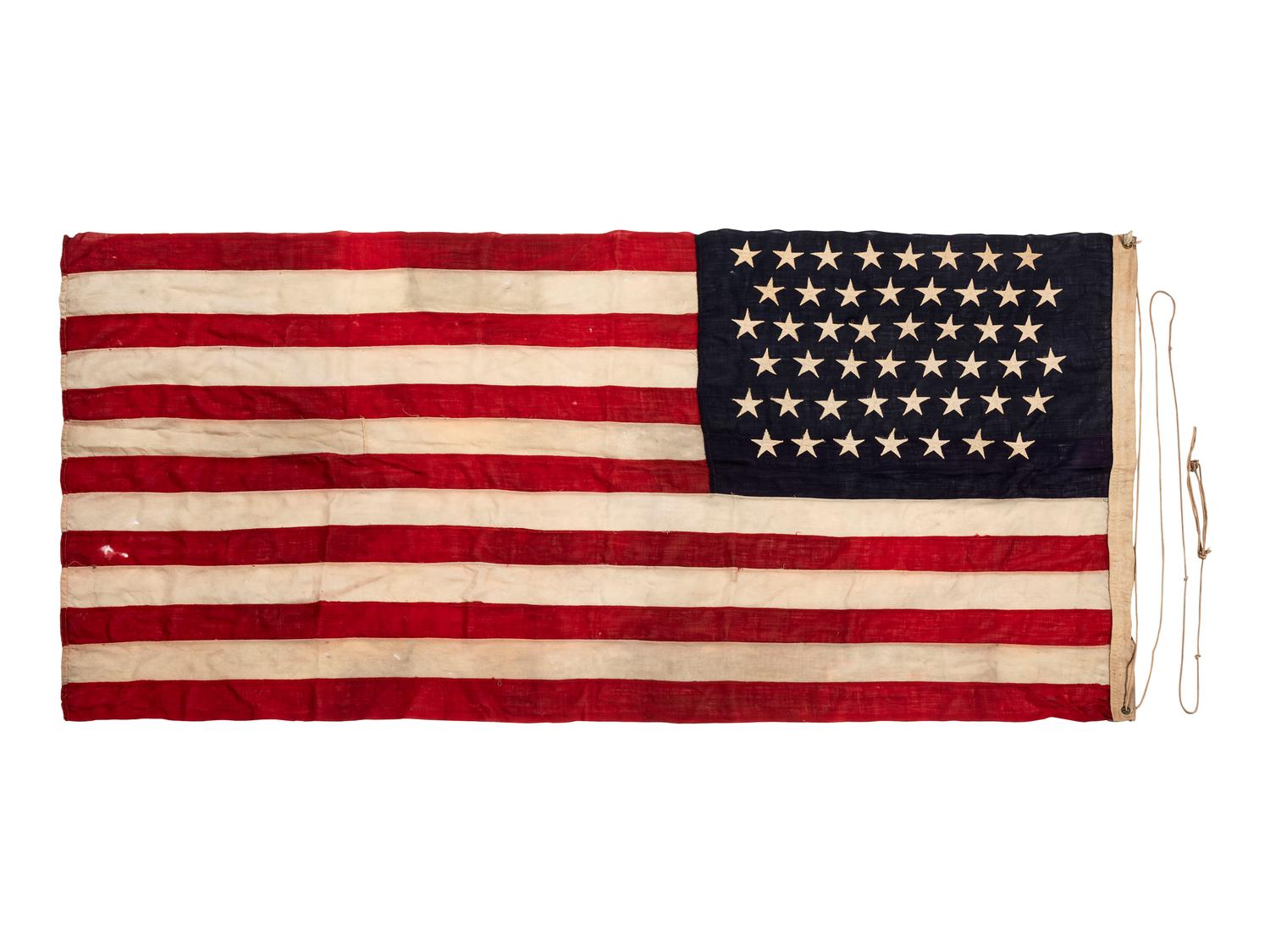 [FLAGS]. 47-star American flag. Made by H. Channon Co., Chicago, IL, 1912.