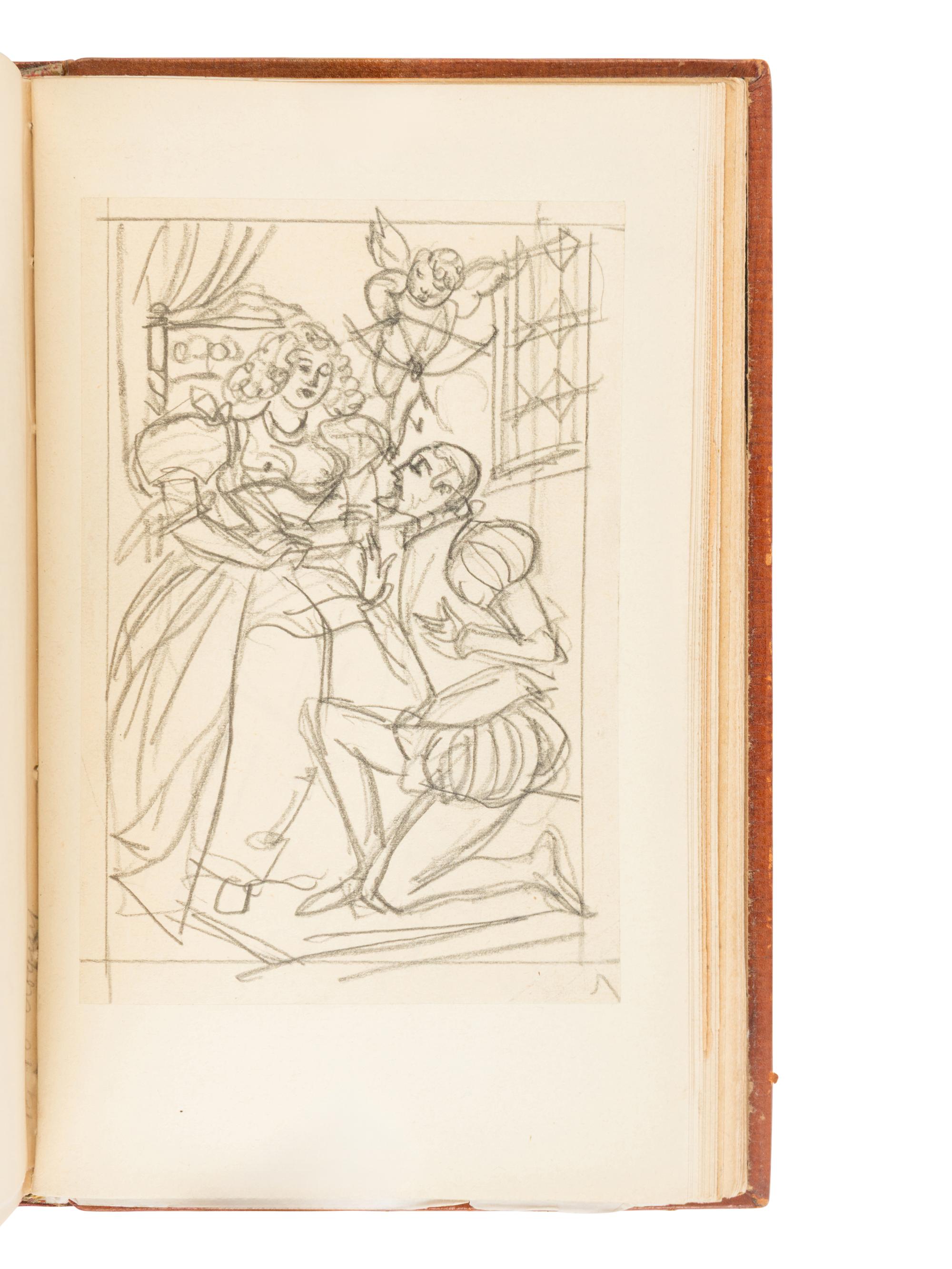 [BINDINGS]. [PAVIS, Georges (1886-1951), illustrator]. -- RONSARD, Pierre de (1524-1585). Les Amours . Paris: L'Editions D'Art, 1924.