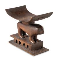 Two Asante Carved Wood Stools