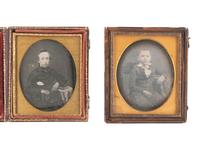 [EARLY PHOTOGRAPHY]. 14 sixth plate daguerreotypes of rather serious male children.
