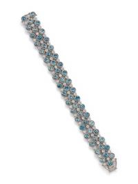 SONIA B., AQUAMARINE AND DIAMOND BRACELET