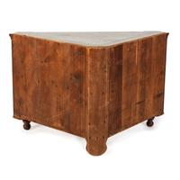 A Federal Red Painted Walnut Corner Cupboard