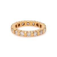 YELLOW GOLD AND DIAMOND ETERNITY BAND