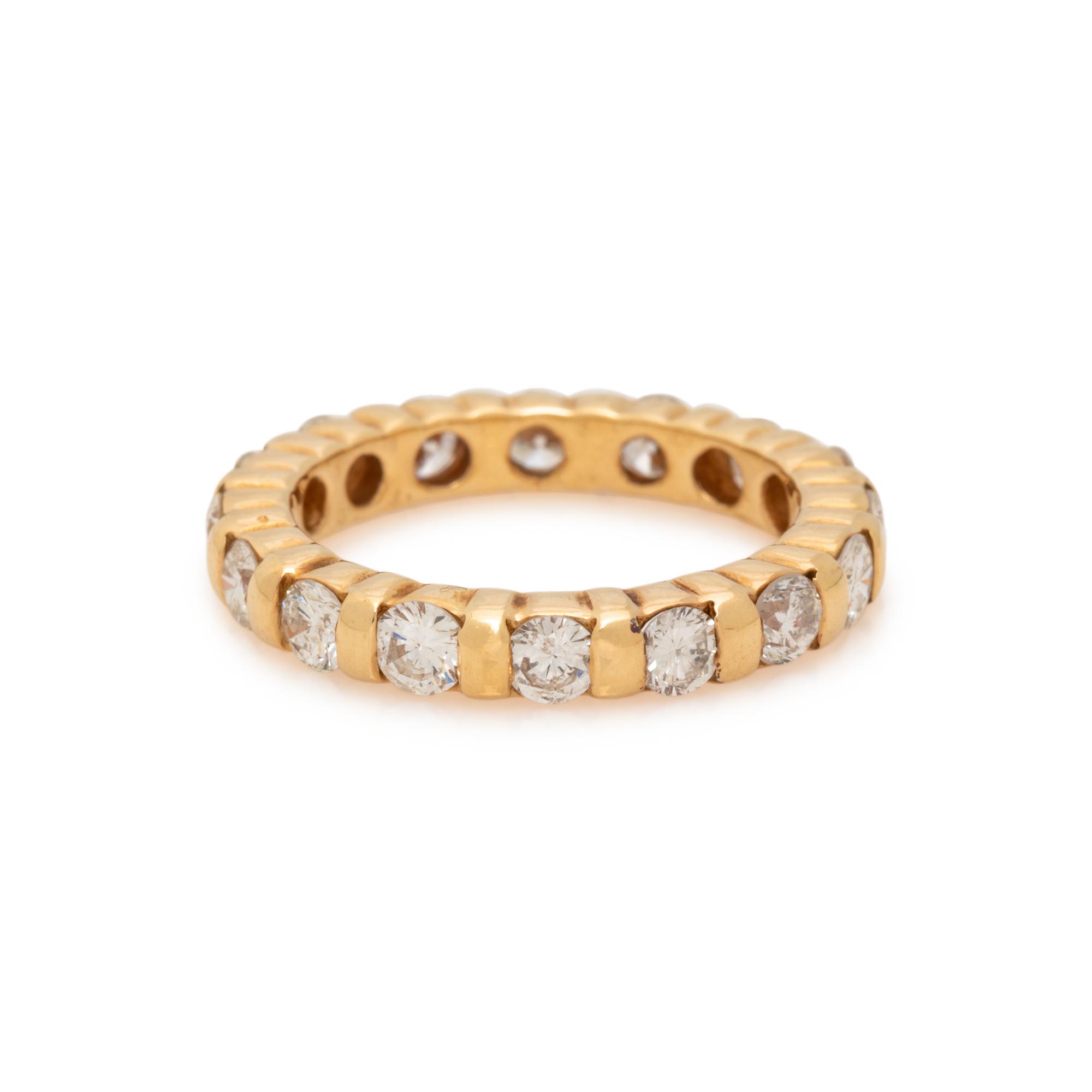 YELLOW GOLD AND DIAMOND ETERNITY BAND