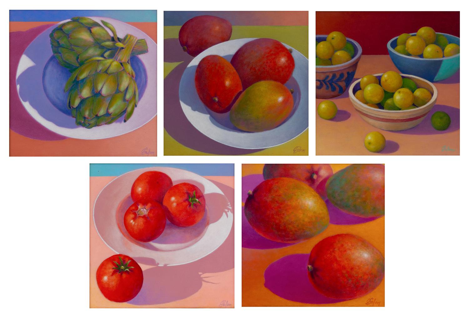 Still Lifes with Fruit (five works)