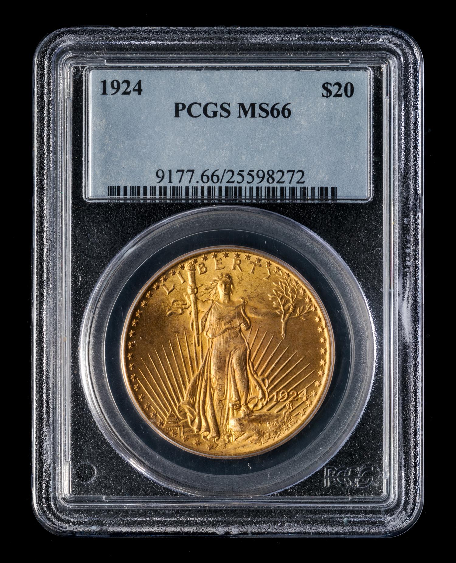 A United States 1924 St. Gaudens $20 Gold Coin