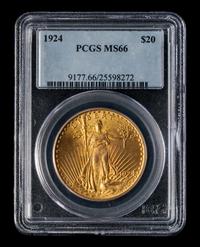 A United States 1924 St. Gaudens $20 Gold Coin