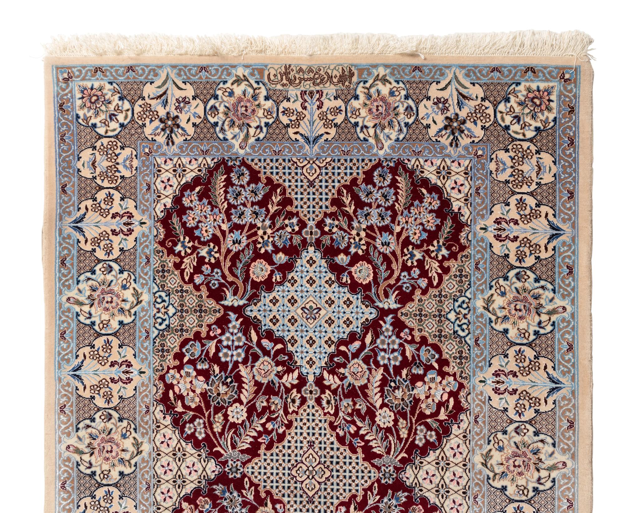 A Qom Silk and Wool Runner
