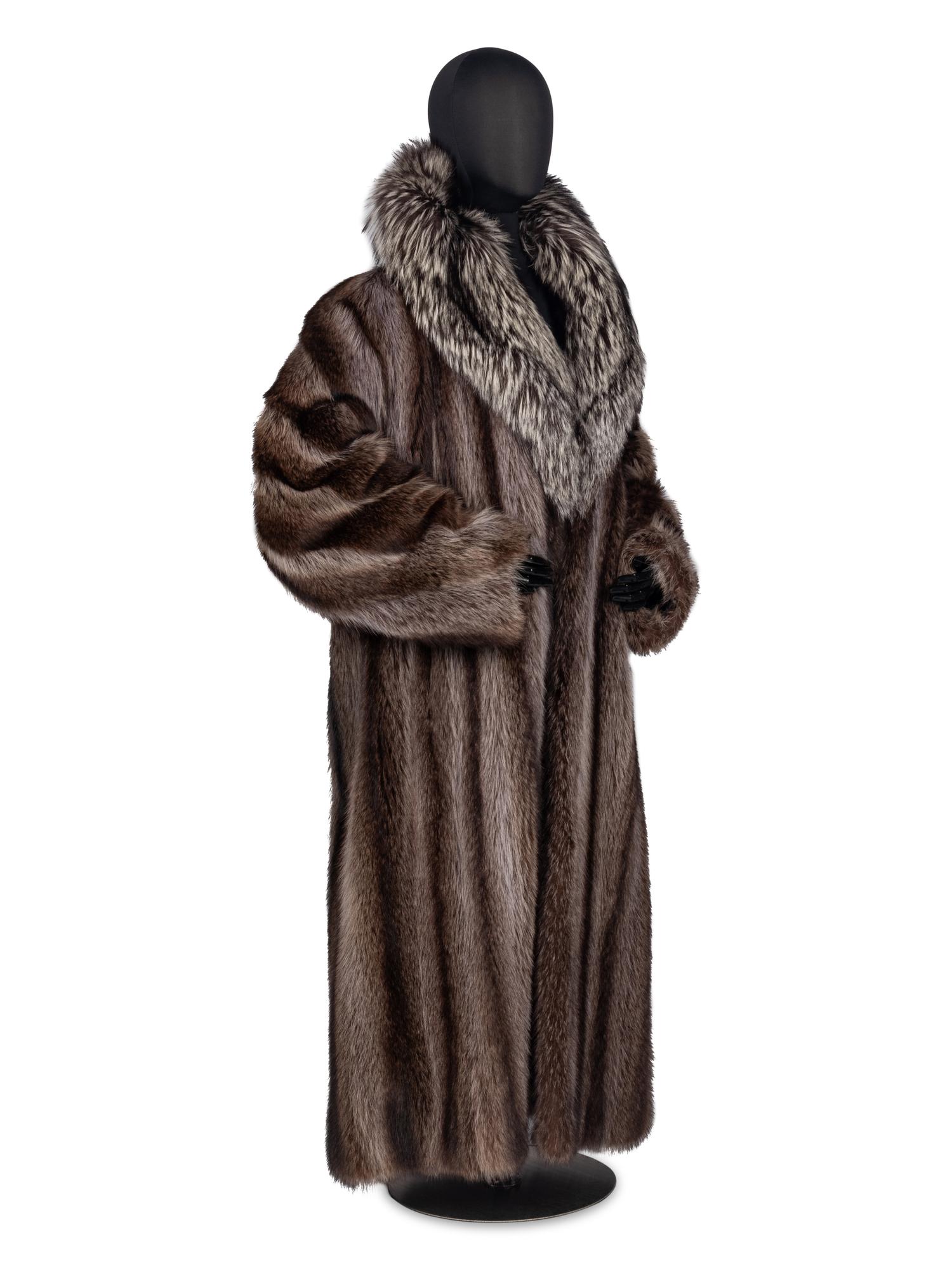 Silver-Tip Fox Fur Coat