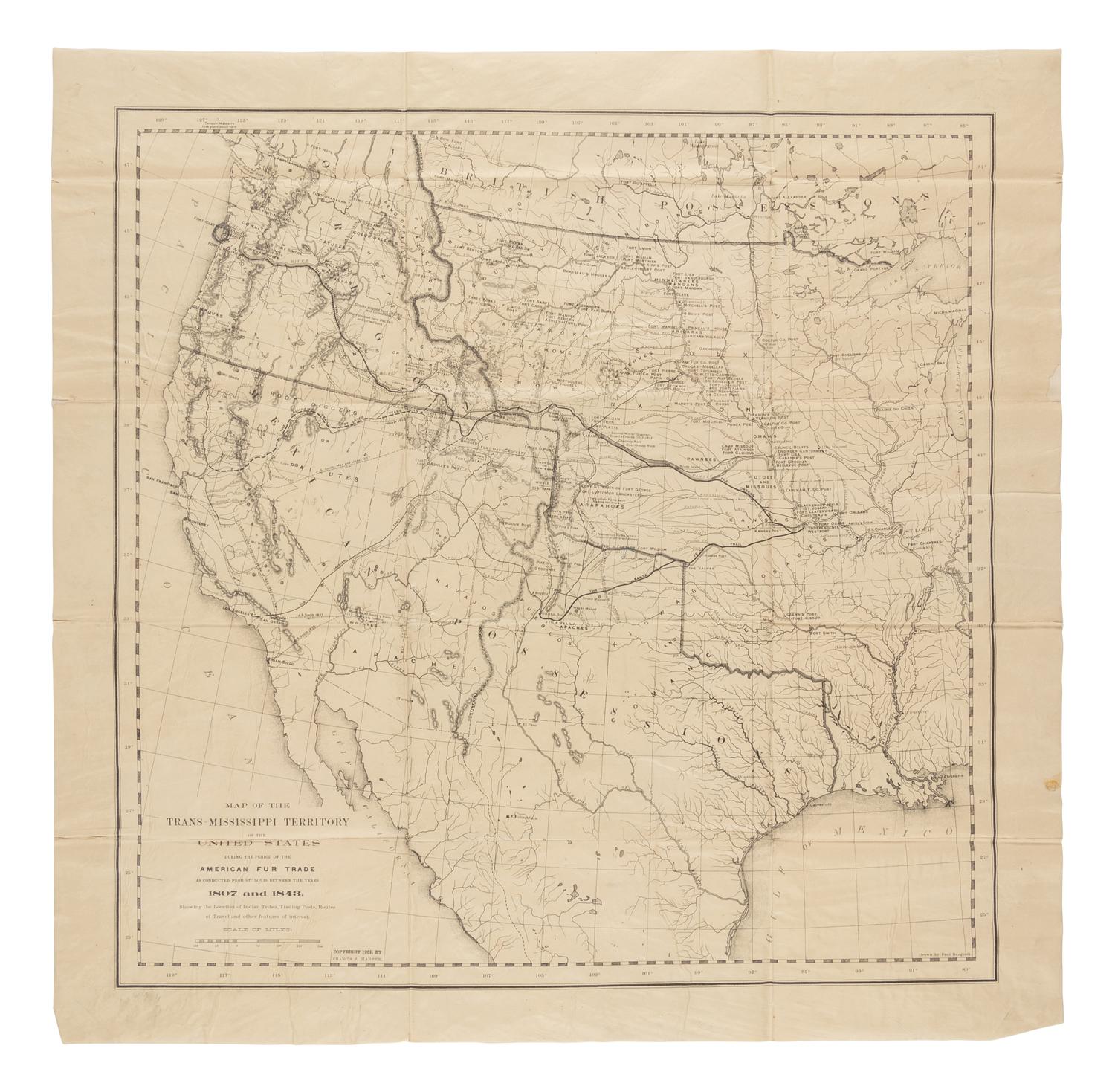 [FUR TRADE]. LARPENTEUR, Charles (1803-1872). Forty Years a Fur Trader on the Upper Missouri. Elliott COUES, editor. New York: Francis P. Harper, 1898.