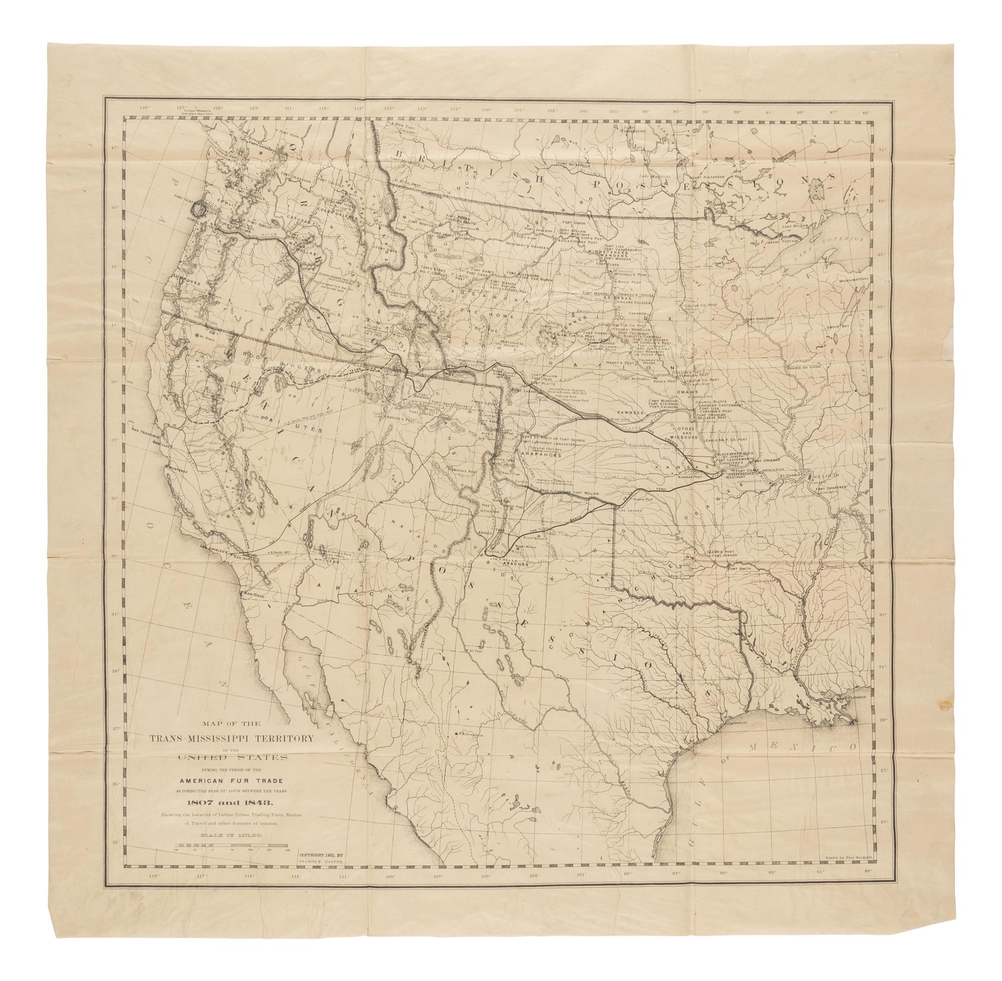 [FUR TRADE]. LARPENTEUR, Charles (1803-1872). Forty Years a Fur Trader on the Upper Missouri. Elliott COUES, editor. New York: Francis P. Harper, 1898.