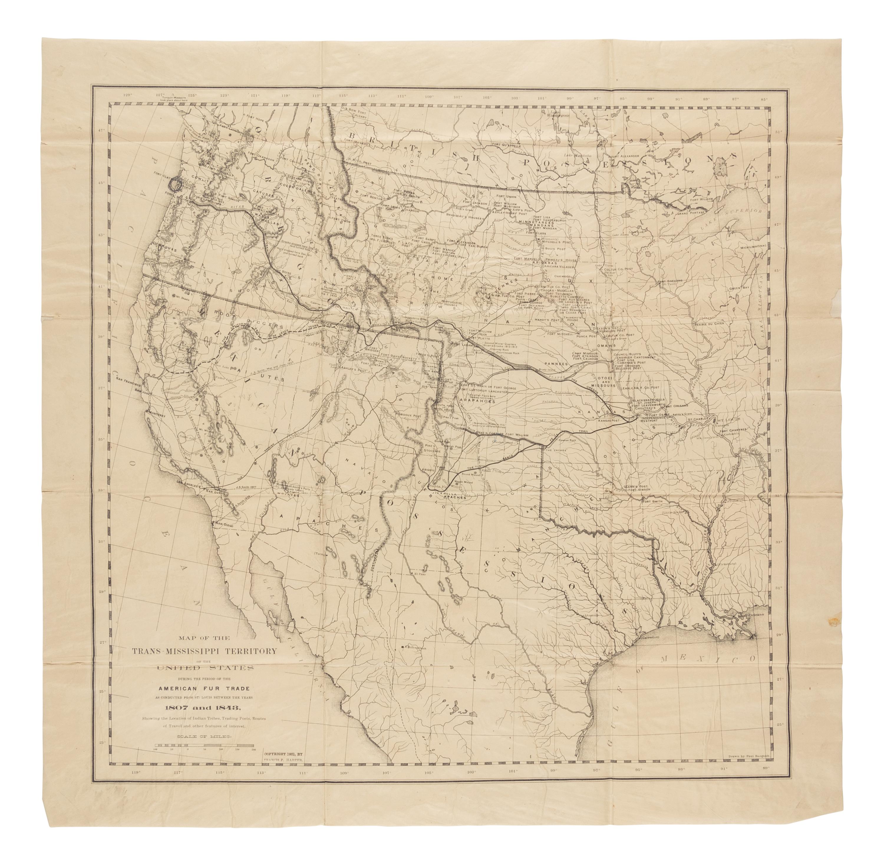 [FUR TRADE]. LARPENTEUR, Charles (1803-1872). Forty Years a Fur Trader on the Upper Missouri. Elliott COUES, editor. New York: Francis P. Harper, 1898.