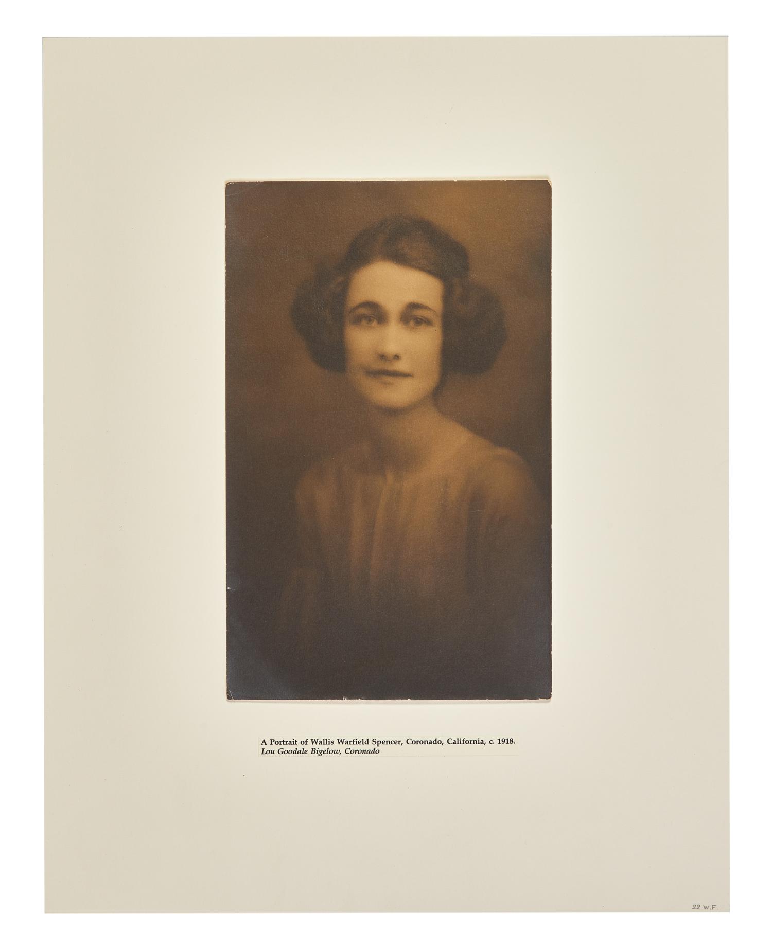 Four Works: Portrait of The Duchess of Windsor, New York , circa 1955; together with Three Portraits of Wallis Warfield Spencer , circa 1918 (4)