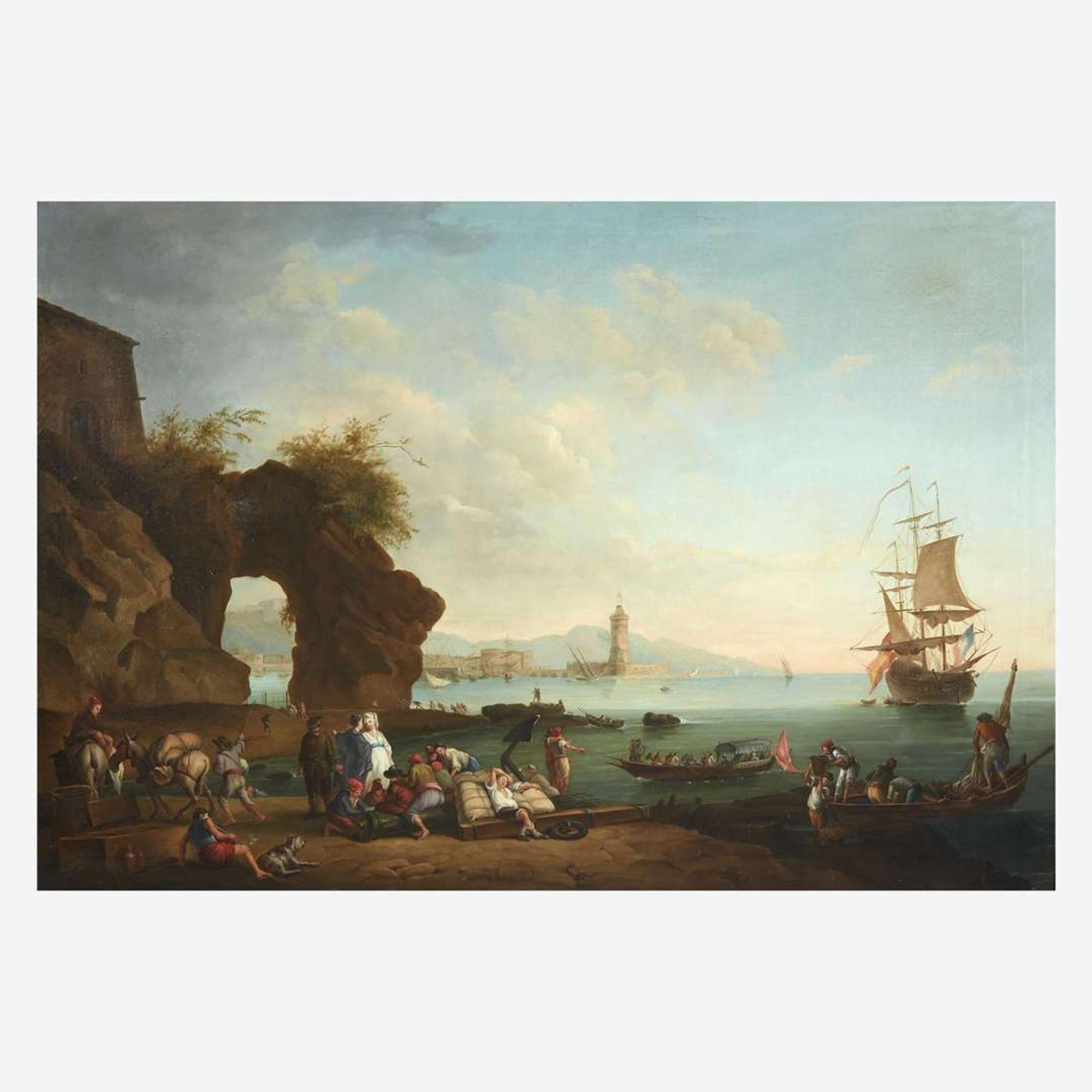Manner of Claude Joseph Vernet (French, 1714–1789) Harbor Scene