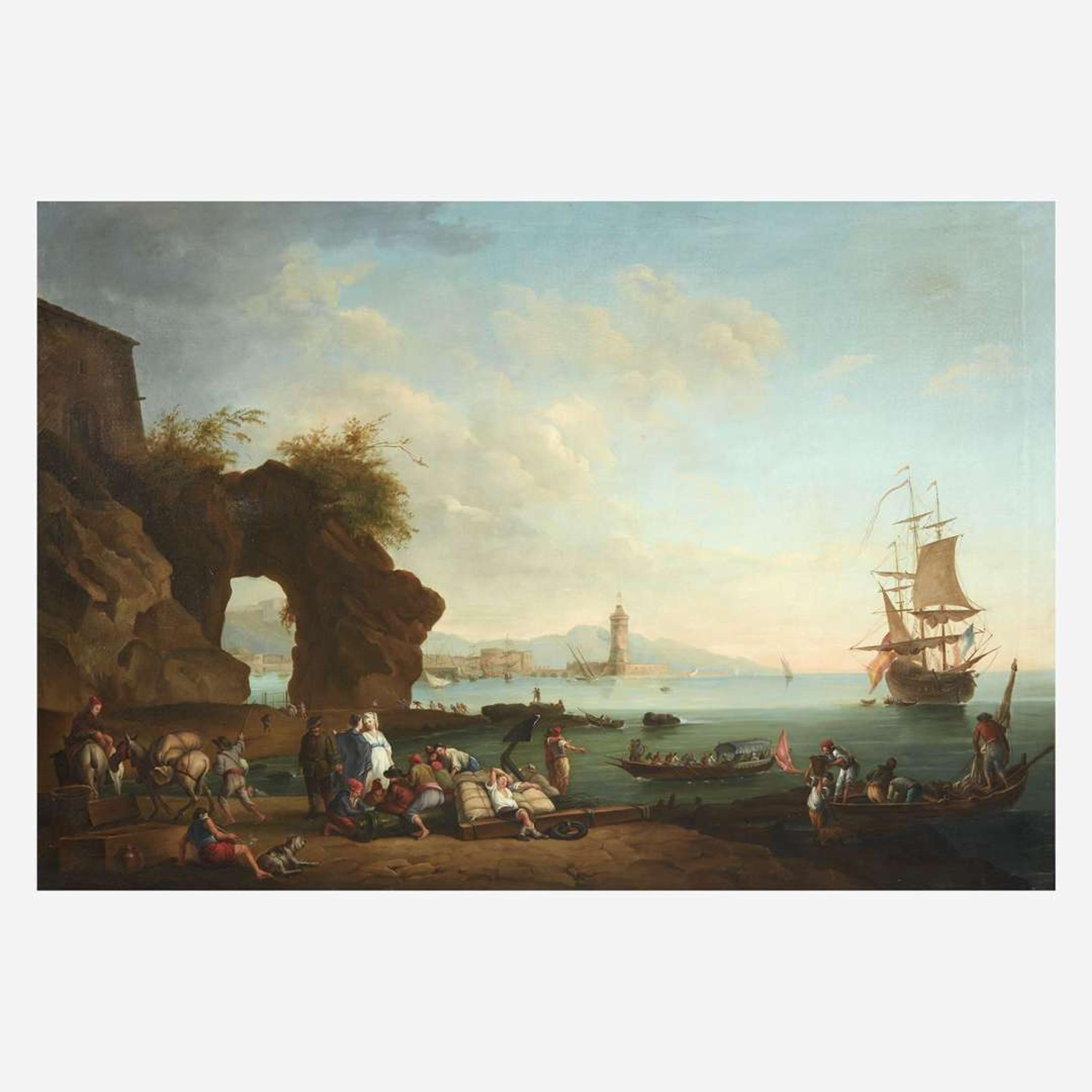 Manner of Claude Joseph Vernet (French, 1714–1789) Harbor Scene