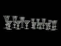 A Steuben Glass Stemware Service