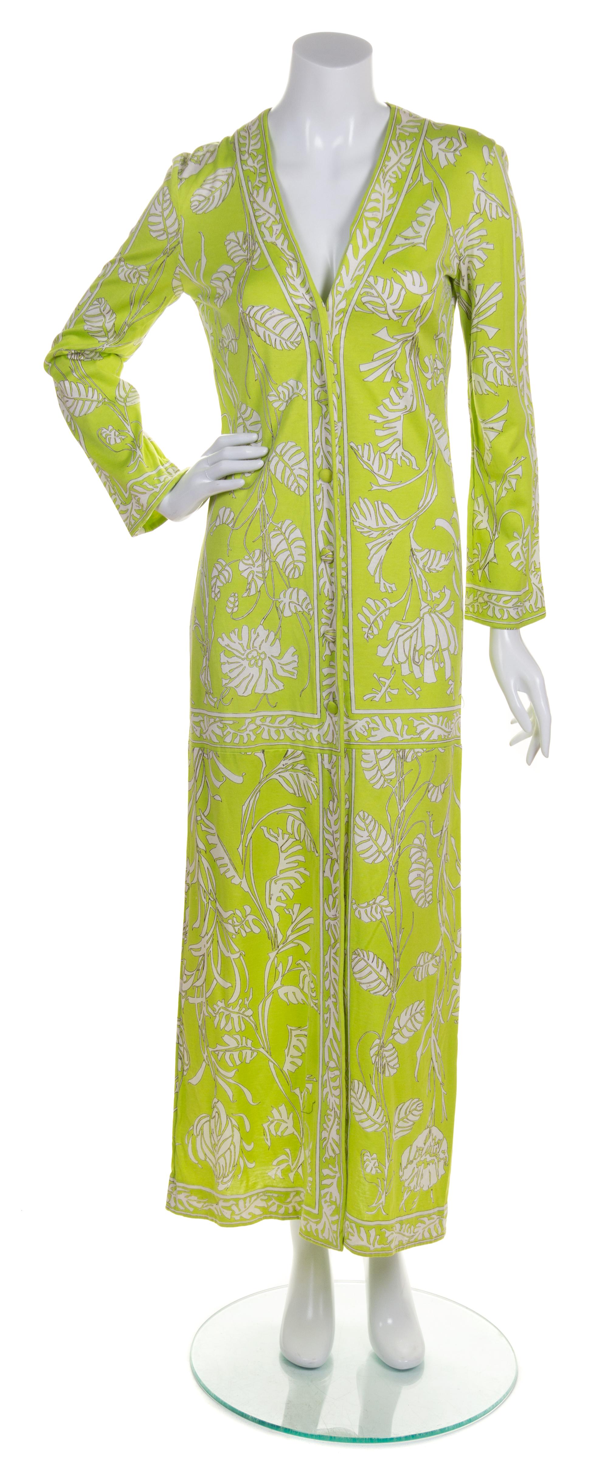A Pucci Lime Green Caftan,