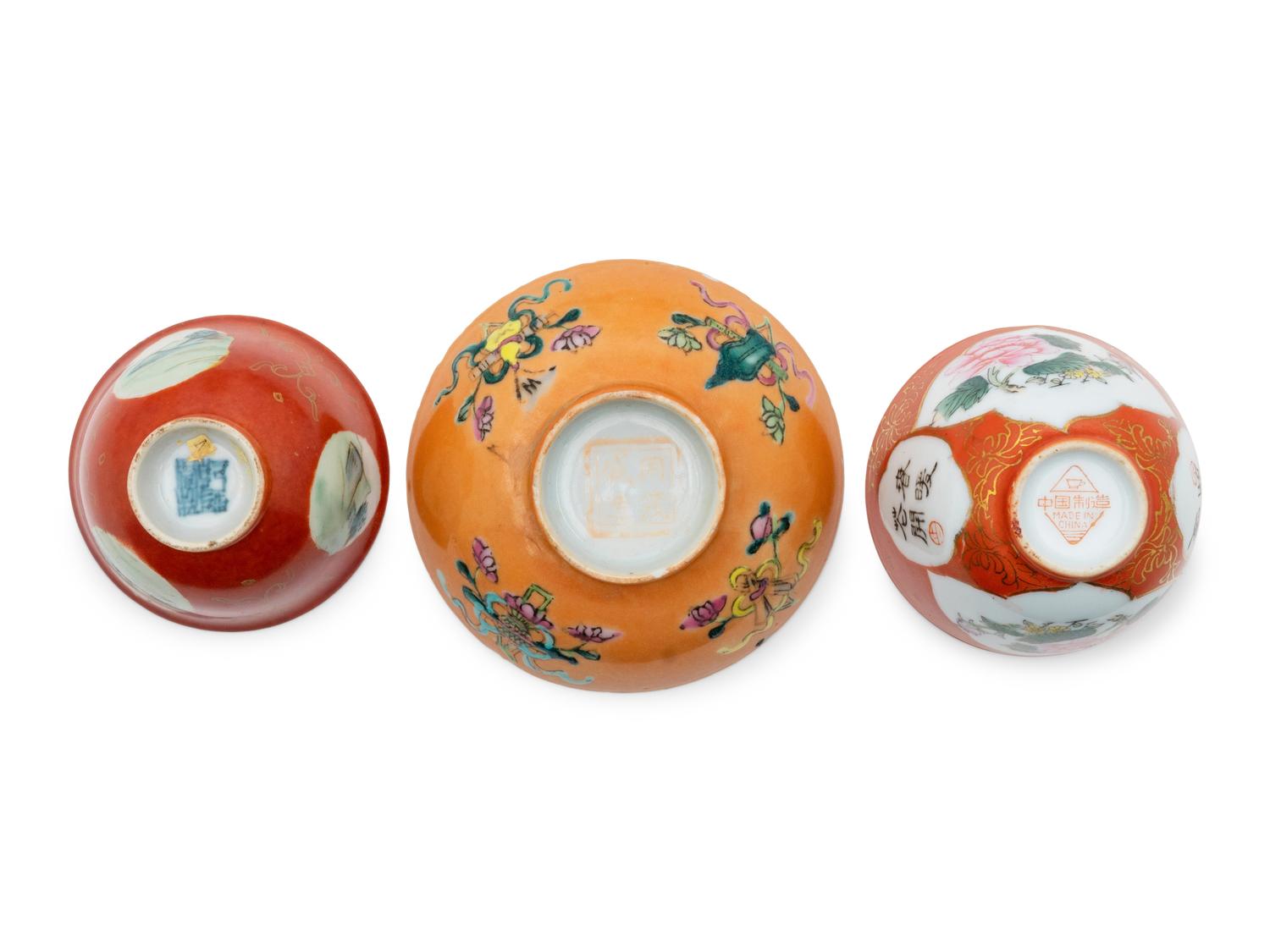 A Partial Set of Chinese Famille Rose 'Flower' Porcelain Dinner Services