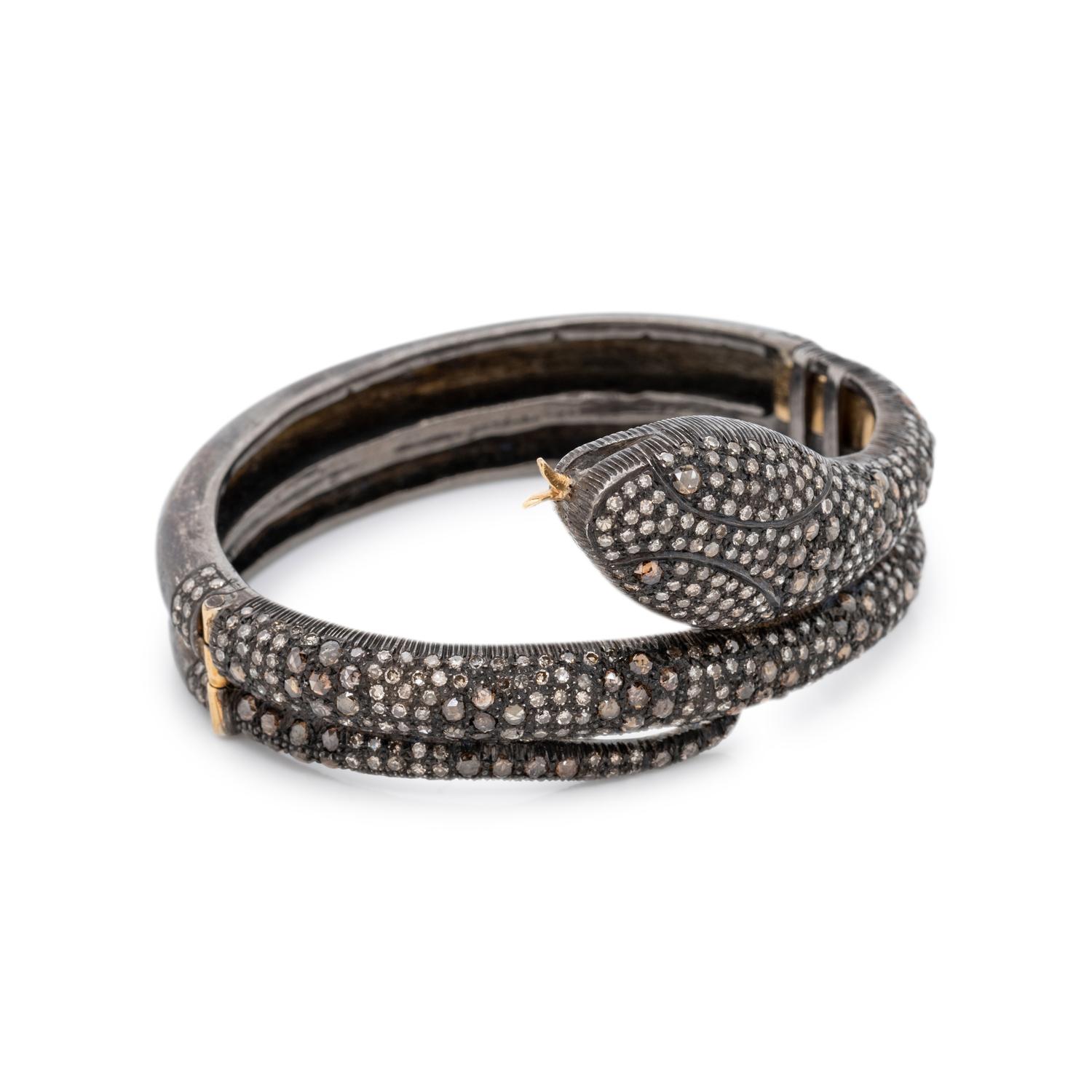 DIAMOND SNAKE BANGLE BRACELET