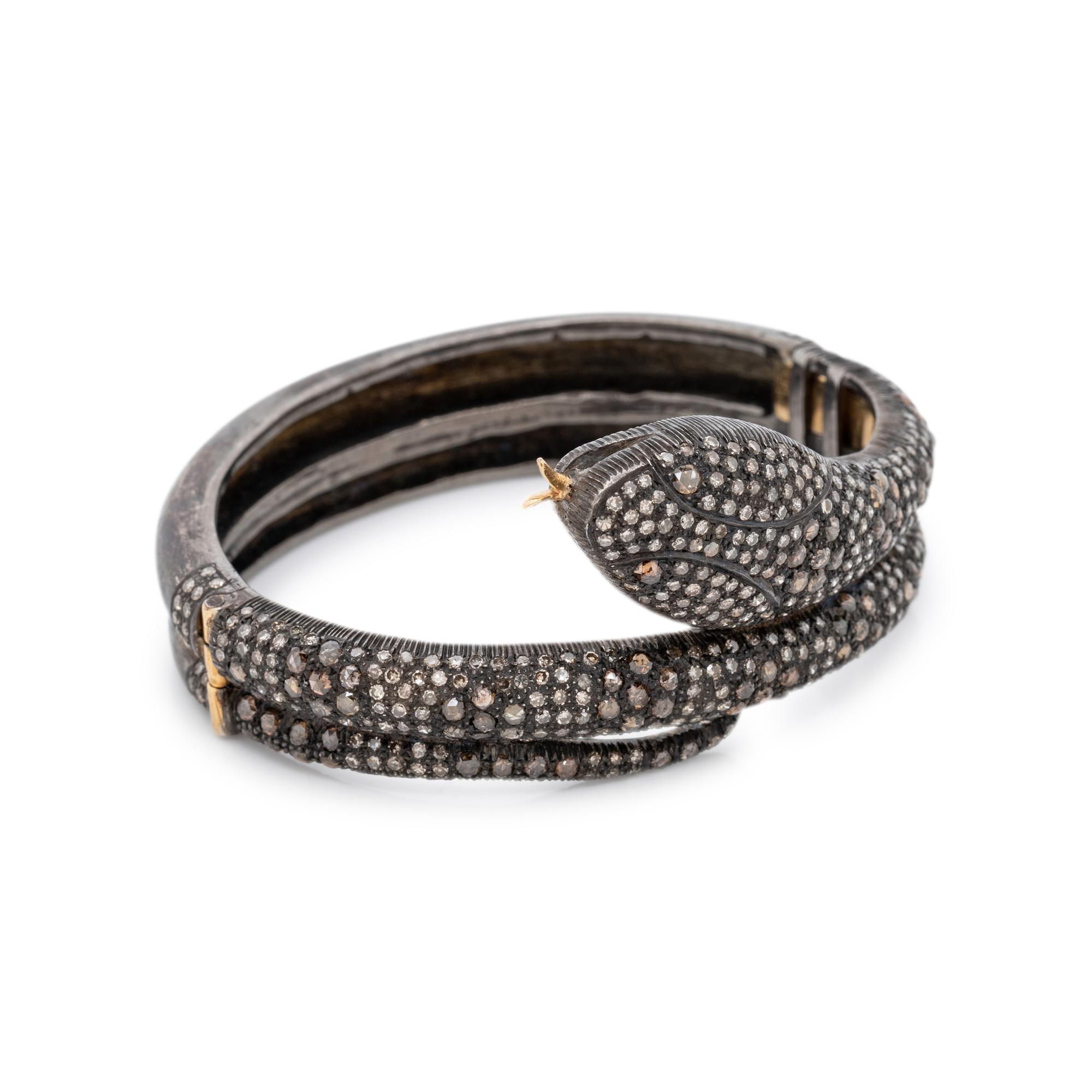 DIAMOND SNAKE BANGLE BRACELET