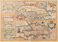HONDIUS, Henricus (1597-1651). Cuba Insula . Amsterdam, ca 1606 or later.