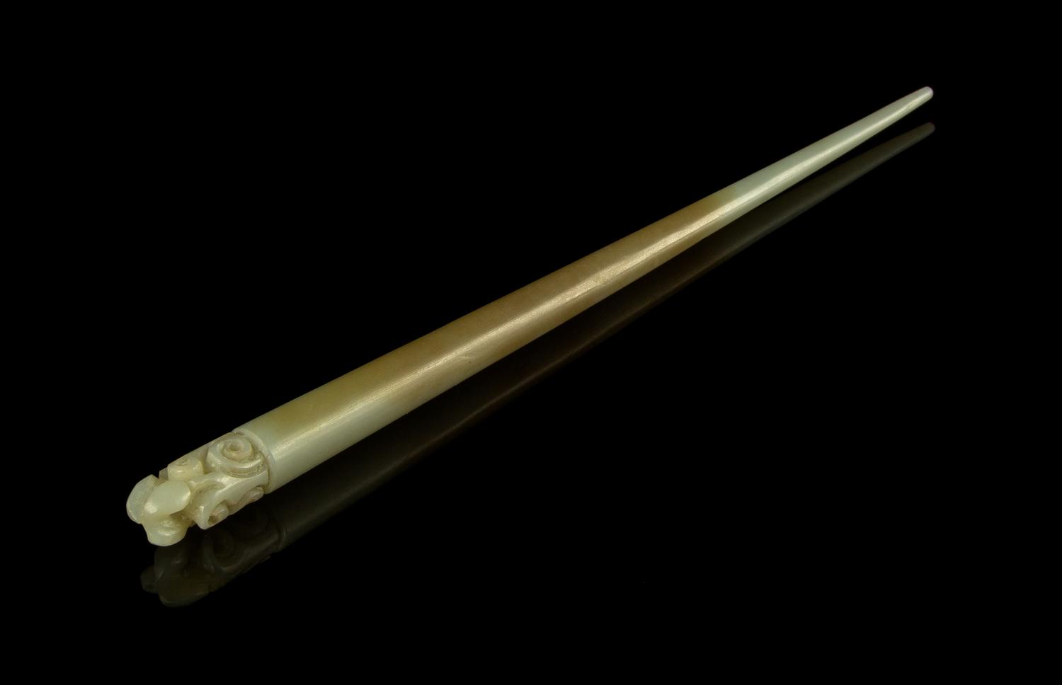 A Celadon Jade Hair Pin — 18TH/19TH CENTURY