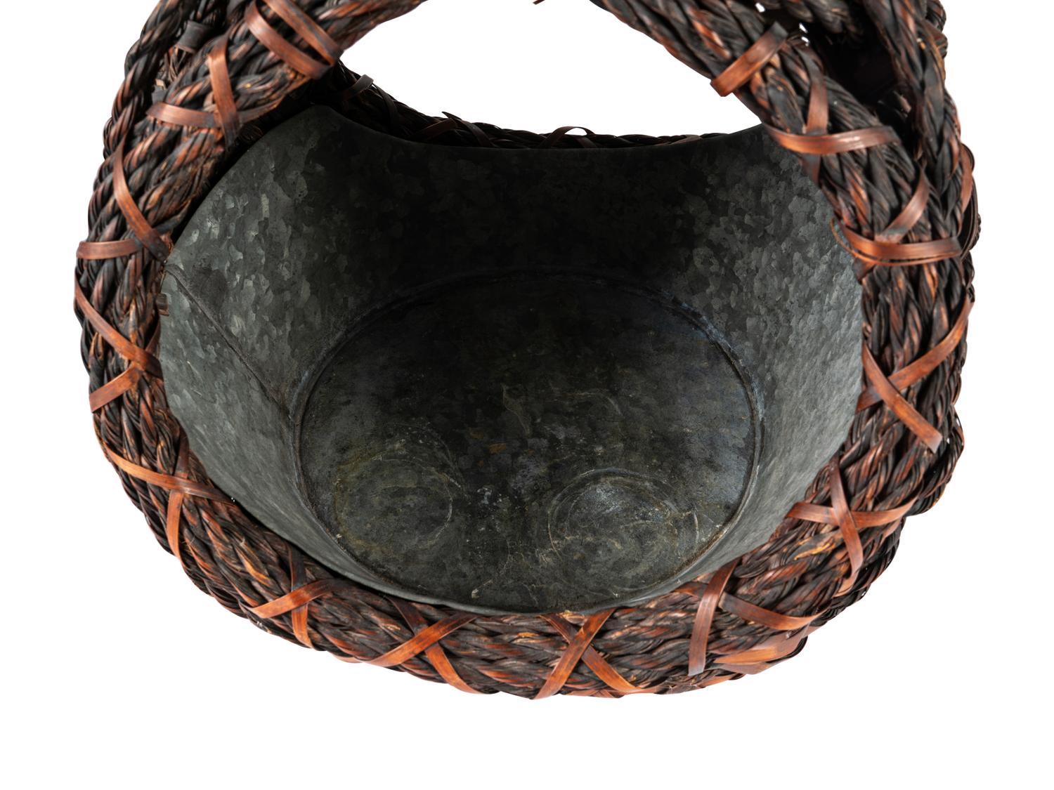 A Japanese Bamboo Ikebana Basket