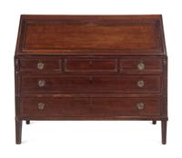 A Louis XVI Mahogany Slant-Front Bureau