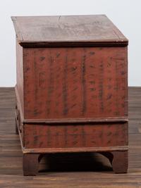 A Chippendale Grain-Painted Poplar Three Drawer Blanket Chest