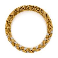 CRAIG DRAKE, YELLOW GOLD AND DIAMOND COLLAR NECKLACE