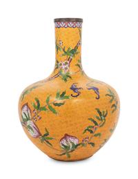 A Large Cloisonné Enamel Vase, Tianqiuping