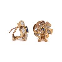 SAPPHIRE AND DIAMOND EARRINGS