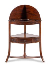 A Georgian Style Mahogany Corner Washstand