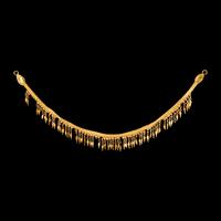 A Greek Gold Strap Necklace
