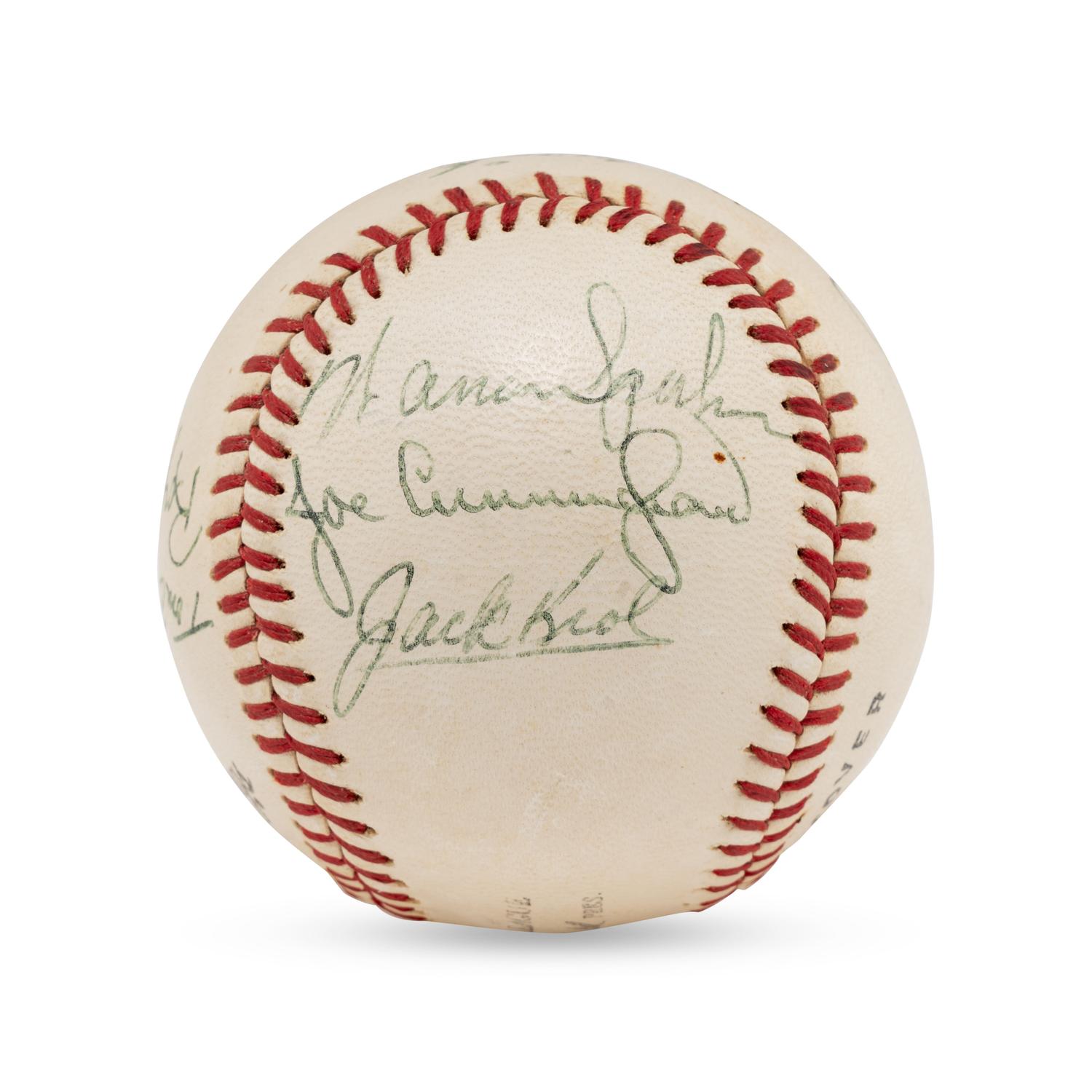 A Multi Signed Autograph Baseball Featuring Joe Medwick and Notables (Beckett Authentication Services Letter of Authenticity)