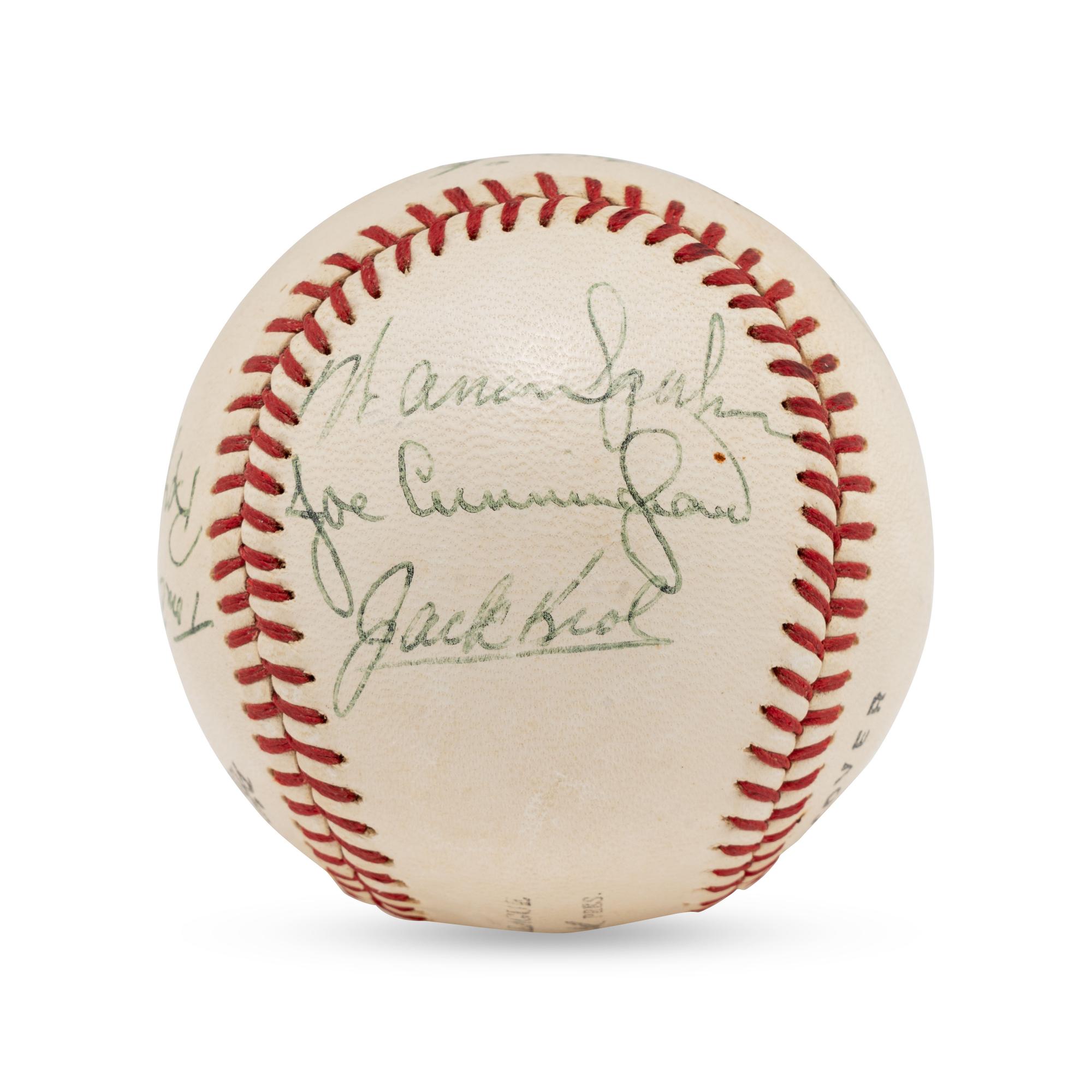 A Multi Signed Autograph Baseball Featuring Joe Medwick and Notables (Beckett Authentication Services Letter of Authenticity)